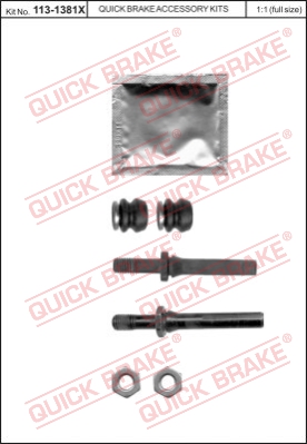 Zestaw tulei prowadzących zacisk hamulca QUICK BRAKE 113-1381X