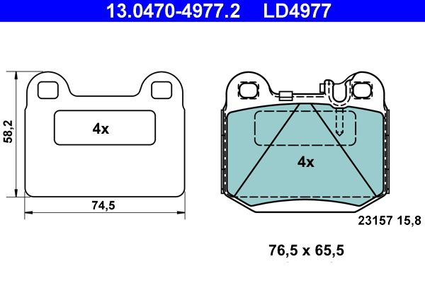 Klocki hamulcowe ATE 13.0470-4977.2