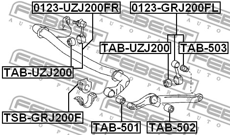 Łącznik stabilizatora FEBEST 0123-GRJ200FL