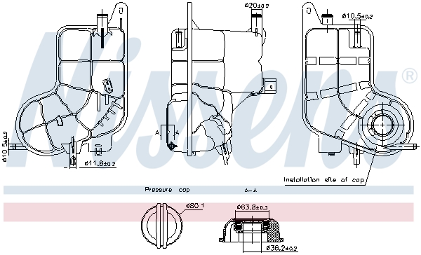 Zbiorniczek wyrównawczy, płyn chłodzący NISSENS 996292