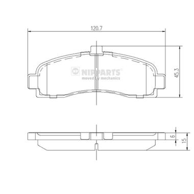 Klocki hamulcowe NIPPARTS J3601053