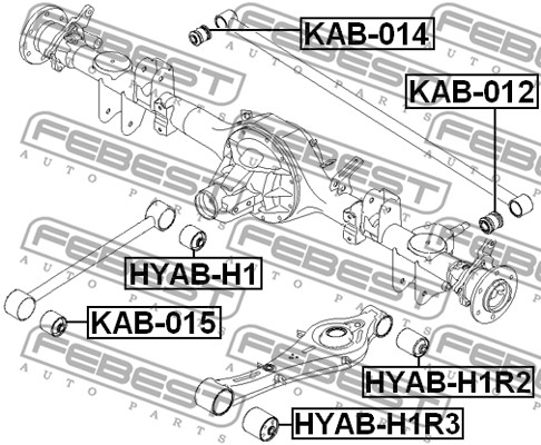 Tuleja wahacza FEBEST HYAB-H1R3
