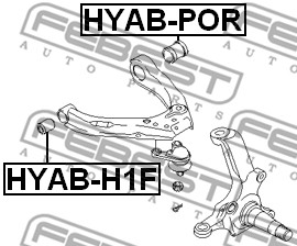 Tuleja wahacza FEBEST HYAB-H1F