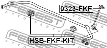 Guma stabilizatora FEBEST HSB-FKF-KIT