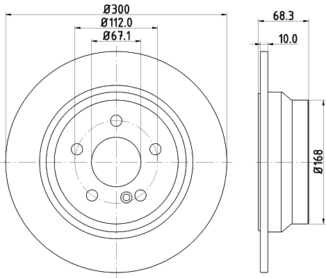 Tarcza hamulcowa HELLA PAGID 8DD 355 108-841