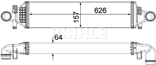 Chłodnica powietrza intercooler MAHLE CI 480 000P