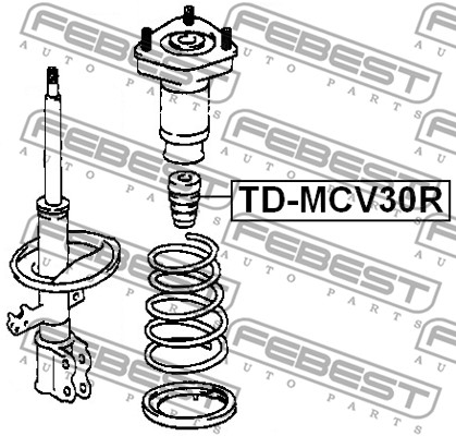 Dystans gumowy FEBEST TD-MCV30R