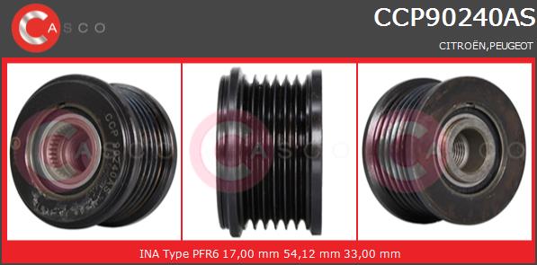 Koło pasowe alternatora CASCO CCP90240AS