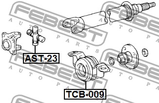 Łożysko centralne wału napędowego FEBEST TCB-009