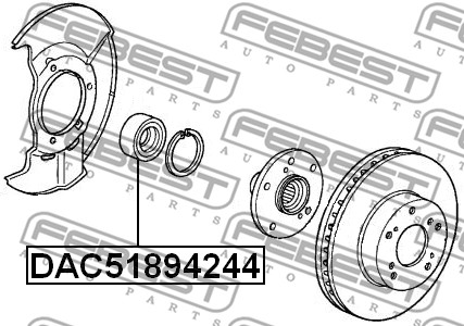 Łożysko koła FEBEST DAC51894244