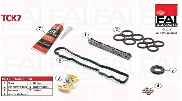 Zestaw łańcucha rozrządu FAI AUTOPARTS TCK7