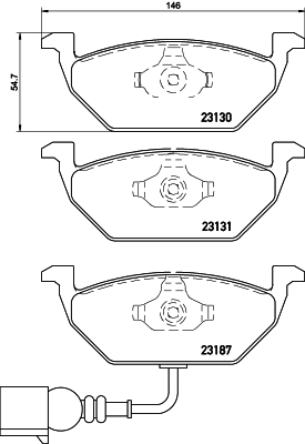 Klocki hamulcowe HELLA 8DB 355 008-551