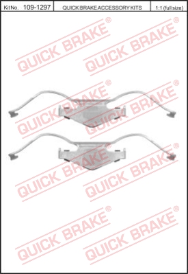 Zestaw akcesoriów montażowych  klocków hamulcowych QUICK BRAKE 109-1297
