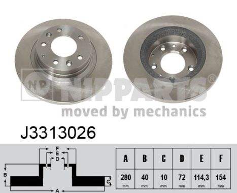 Tarcza hamulcowa NIPPARTS J3313026