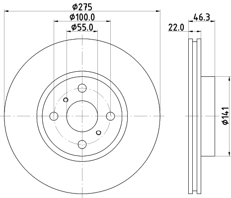 Tarcza hamulcowa HELLA PAGID 8DD 355 113-591