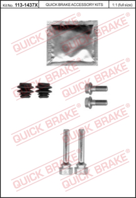 Zestaw tulei prowadzących zacisk hamulca QUICK BRAKE 113-1437X