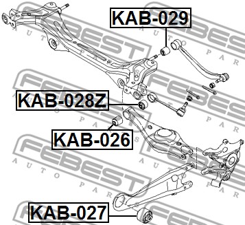 Tuleja wahacza FEBEST KAB-026