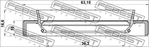 Pierścień uszczelniający półosi FEBEST 95HBY-38631017C