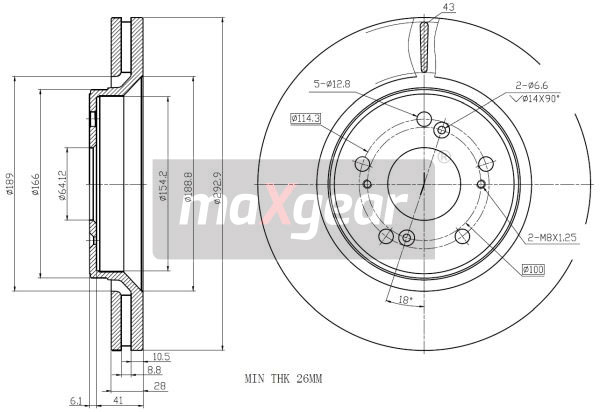Tarcza hamulcowa MAXGEAR 19-1284