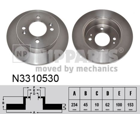 Tarcza hamulcowa NIPPARTS N3310530