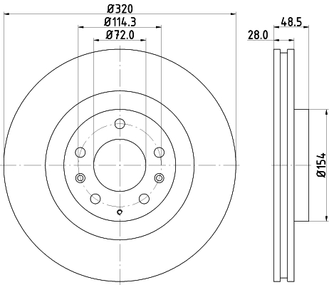 Tarcza hamulcowa HELLA PAGID 8DD 355 118-201