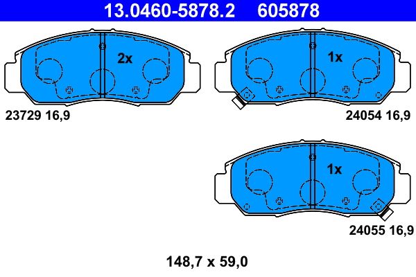 Klocki hamulcowe ATE 13.0460-5878.2