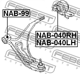 Tuleja wahacza FEBEST NAB-040RH