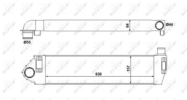 Chłodnica powietrza intercooler NRF 30514