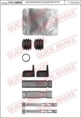 Zestaw tulei prowadzących zacisk hamulca QUICK BRAKE 113-1499X