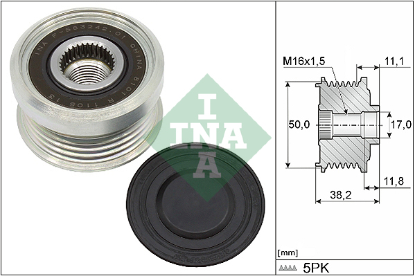 Sprzęgło alternatora INA 535 0337 10