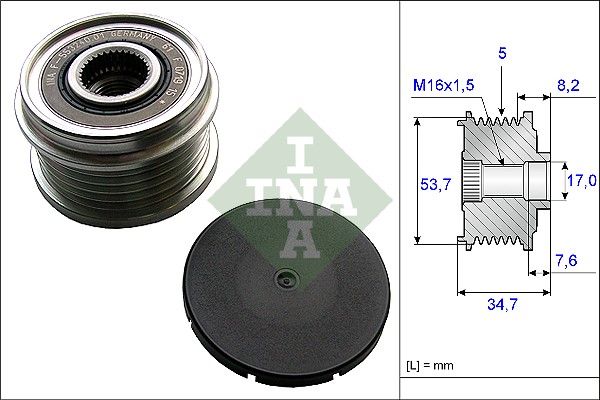 Sprzęgło alternatora INA 535 0211 10