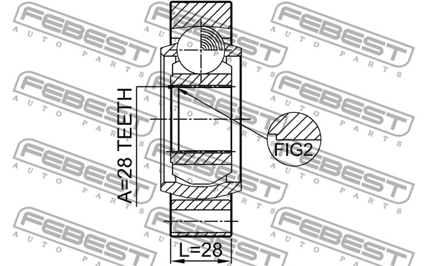 Przegub FEBEST 1411-REXR