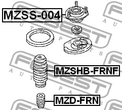Poduszka amortyzatora FEBEST MZSS-004
