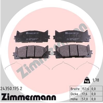 Klocki hamulcowe ZIMMERMANN 24350.175.2