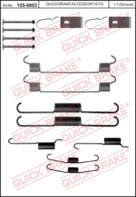 Zestaw dodatków do szczęk hamulcowych QUICK BRAKE 105-0803