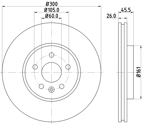 Tarcza hamulcowa HELLA PAGID 8DD 355 118-391