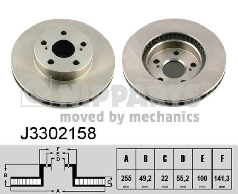 Tarcza hamulcowa NIPPARTS J3302158