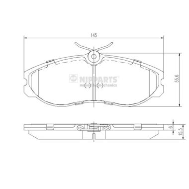 Klocki hamulcowe NIPPARTS J3601056