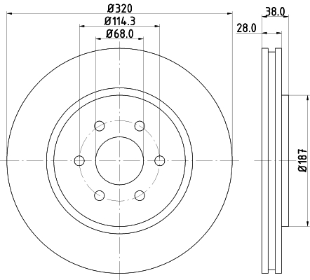 Tarcza hamulcowa HELLA 8DD 355 119-001