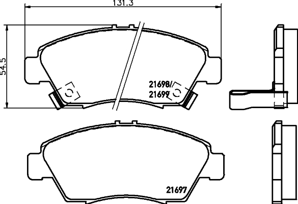 Klocki hamulcowe HELLA 8DB 355 016-521