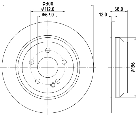 Tarcza hamulcowa HELLA PAGID 8DD 355 122-441