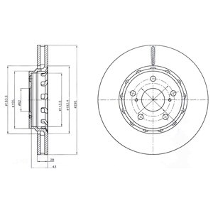 Tarcza hamulcowa DELPHI BG4276