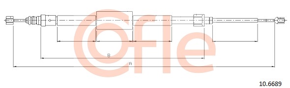 Linka hamulca ręcznego COFLE 92.10.6689
