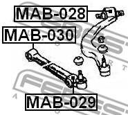 Tuleja wahacza FEBEST MAB-030