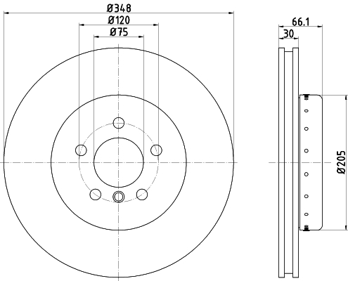 Tarcza hamulcowa HELLA 8DD 355 120-651