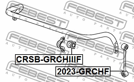 Guma stabilizatora FEBEST CRSB-GRCHIIIF