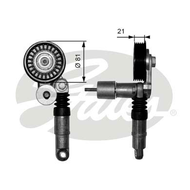 Rolka napinacza paska osprzętu GATES T38306