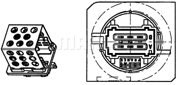 Opornik wentylatora MAHLE ABR 91 000P