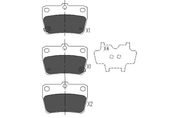 Klocki hamulcowe KAVO PARTS KBP-9068