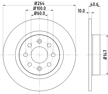 Tarcza hamulcowa HELLA 8DD 355 112-621